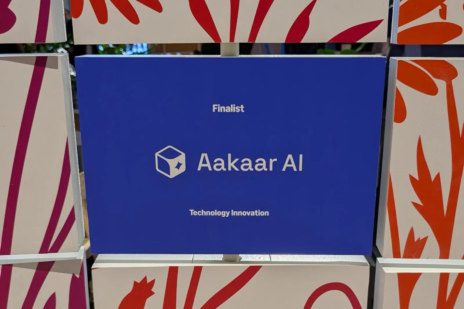 Sign listing Aakaar AI as a finalist in the Technology Innovation category at the Amazon Ads Partner Awards